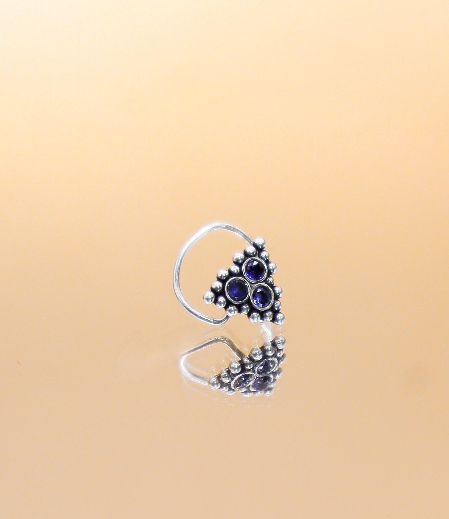 Trio Shine Silver Nose Pin