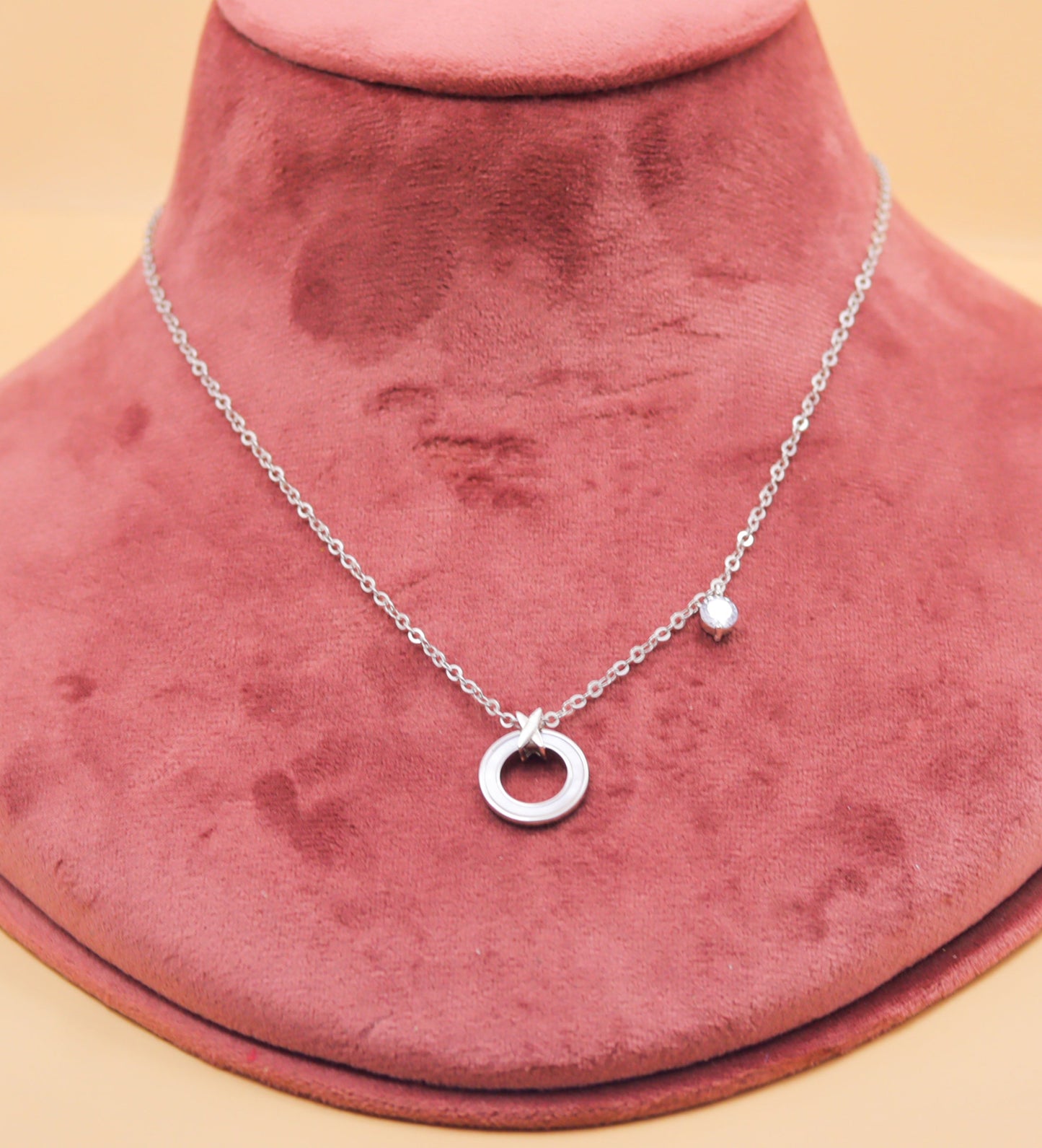 Premium Minimal Circle 925 Silver Pendant Chain