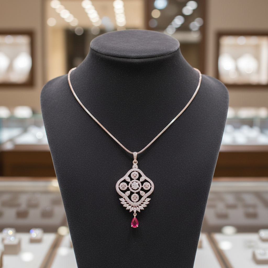 Ruby Dewdrop Harmony Pendant