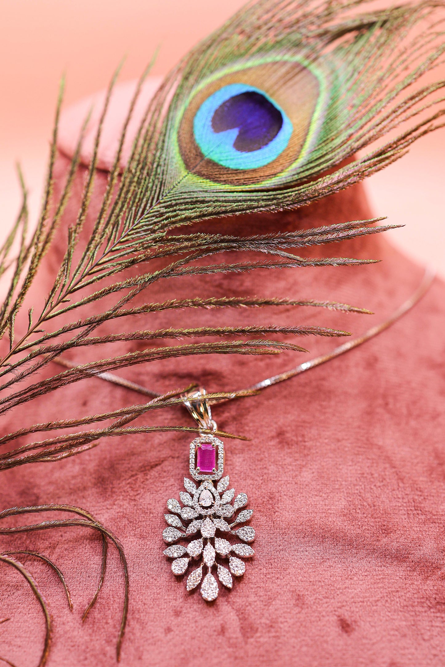 Ruby Royale Blossom Pendant