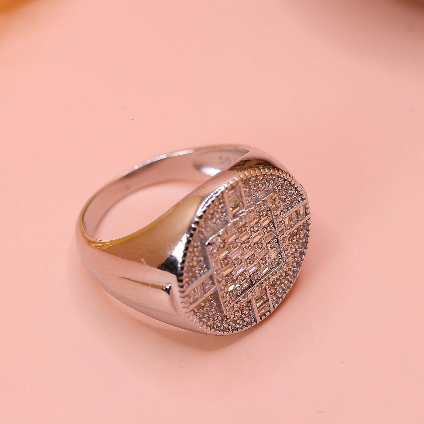 Premium Sterling Silver Square Designer Ring