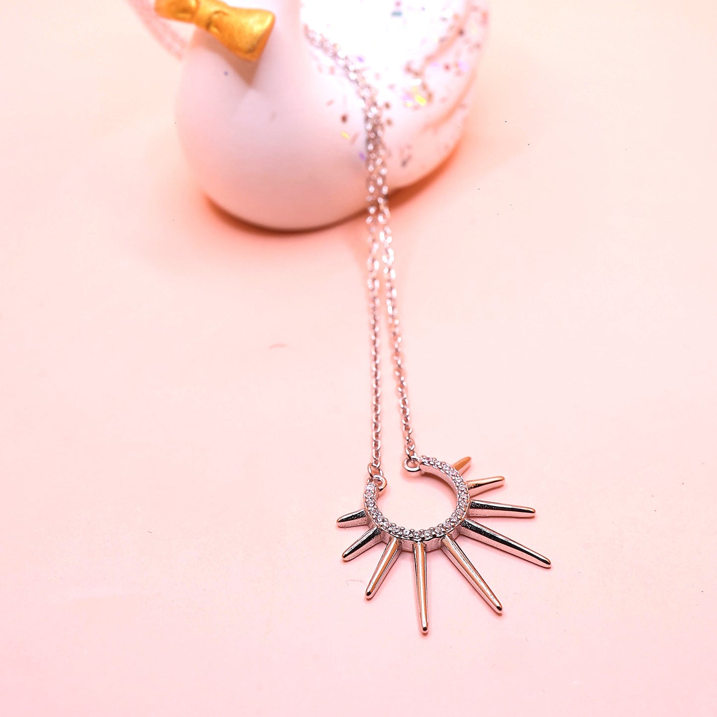 The Celestial Sunray Silver Chain Pendant