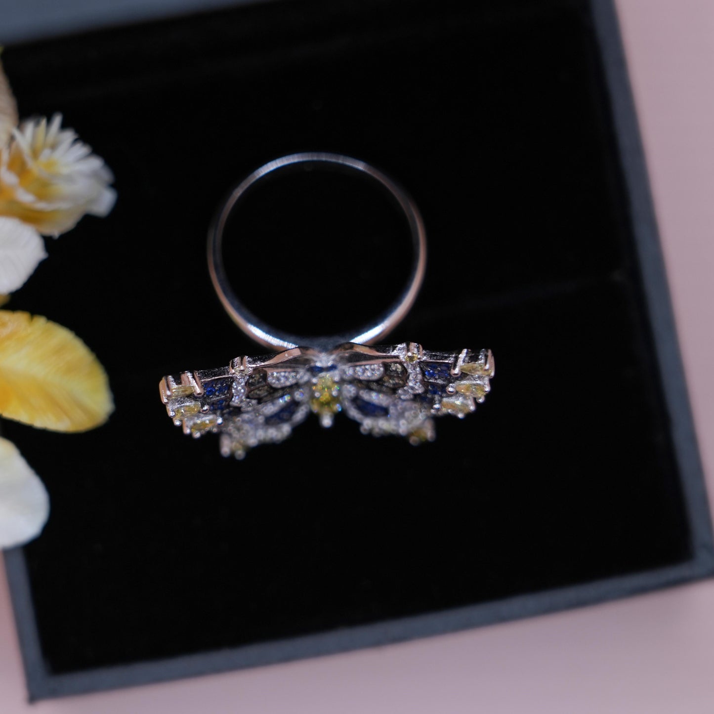 Royal Garden Butterfly Silver Ring