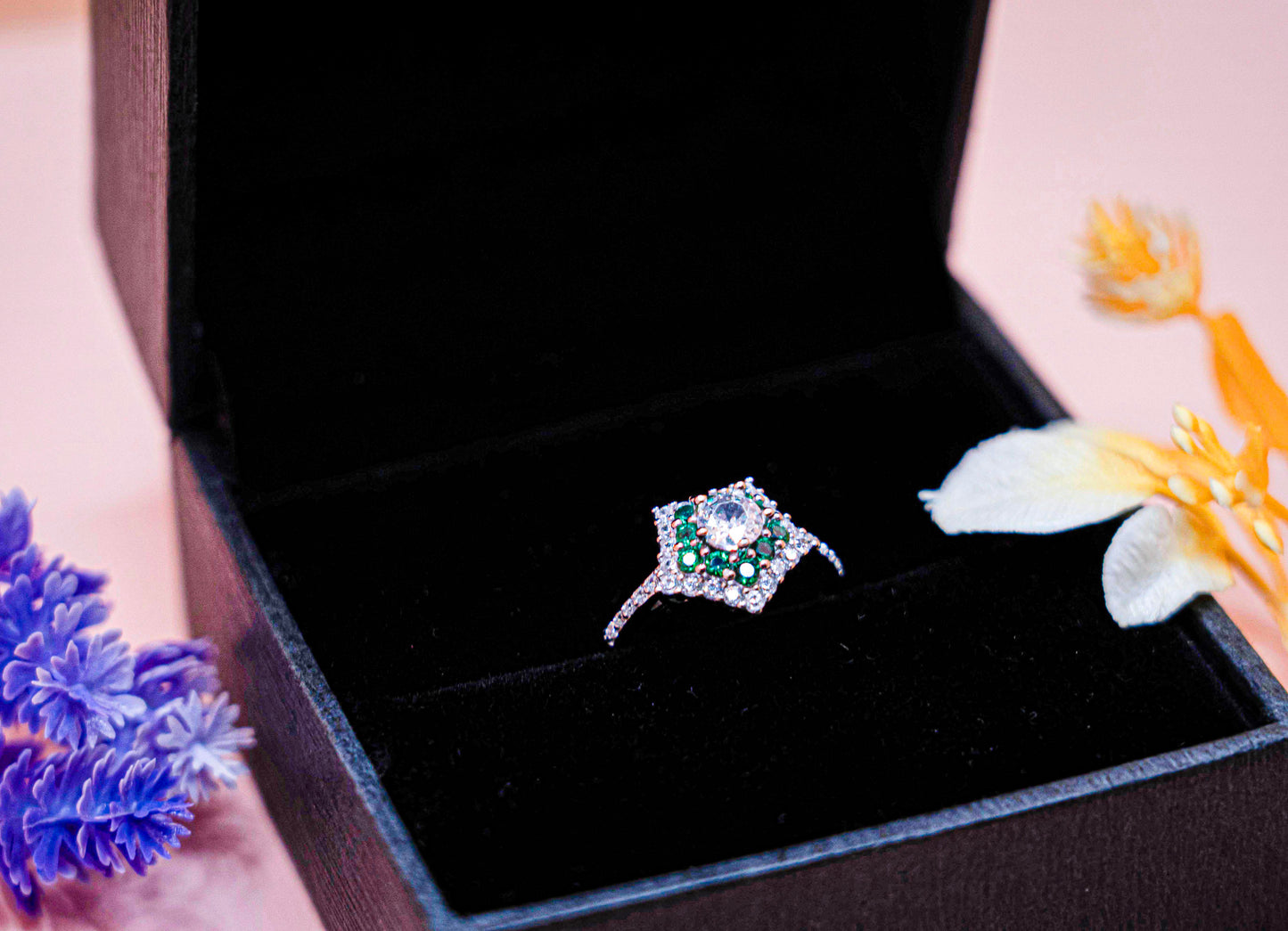 Emerald Halo Prestige Ring