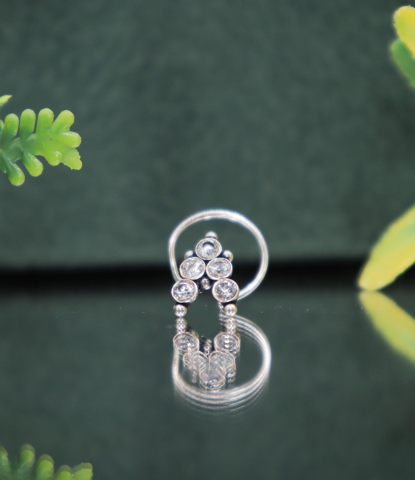 Sparkle trio  Nose Pin