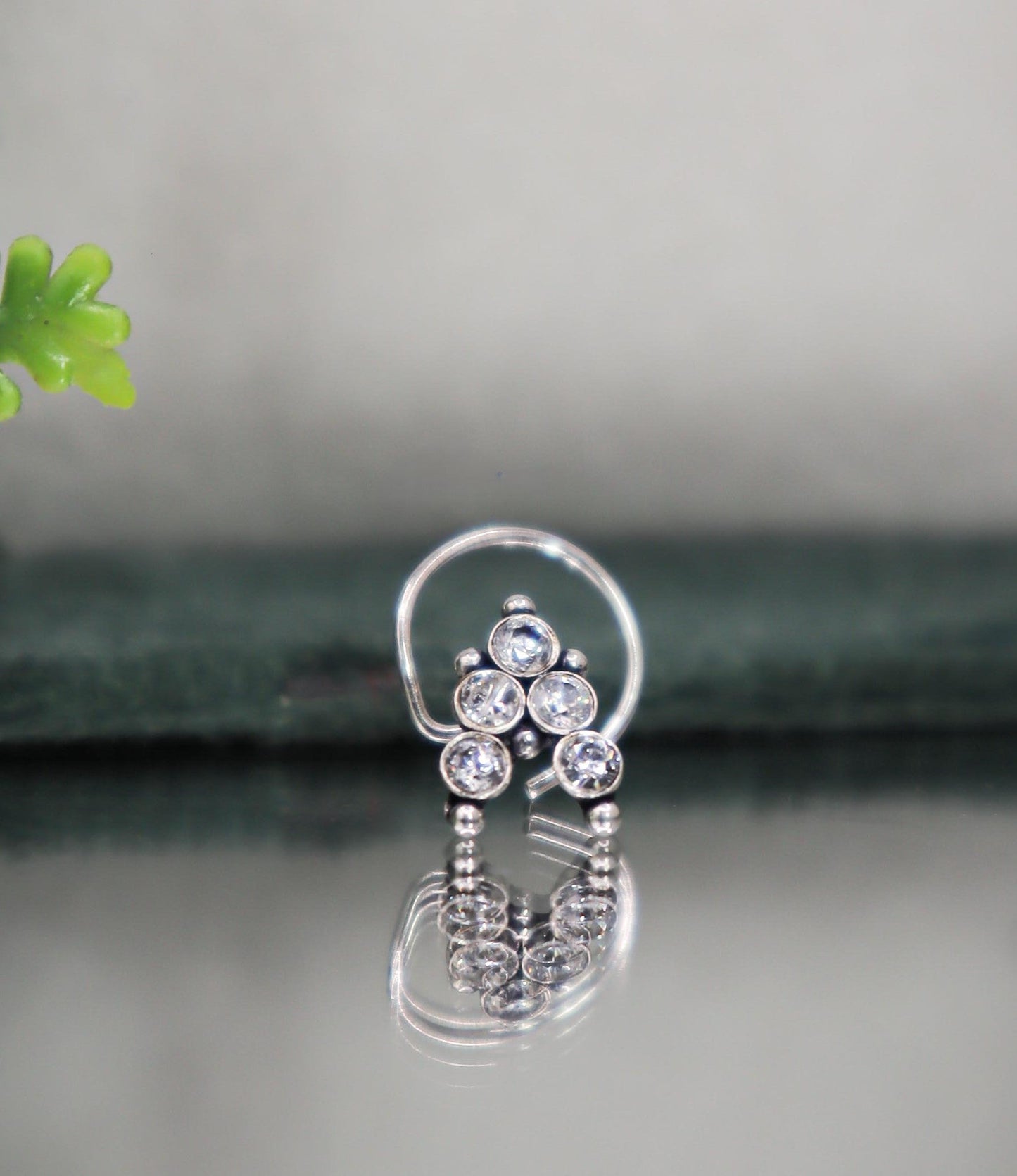 Sparkle trio  Nose Pin