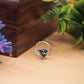 Green Trinity Silver Nose Pin