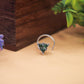 Green Trinity Silver Nose Pin