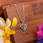Twin Heart Embrace Silver Pendant
