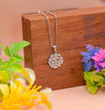 Star Motif 925 Silver Pendant with Sparkling Accents