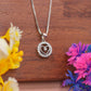 Heart-in-Circle Sparkle Pendant in 925 Sterling Silver