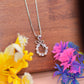 Elegant Bow Circle Pendant in 925 Sterling Silver