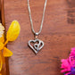 Twin Heart Embrace Silver Pendant