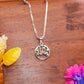 Sacred Hand Circle Silver Pendant