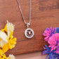 Heart-in-Circle Sparkle Pendant in 925 Sterling Silver