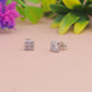 Classic Square-Cut Silver Stud