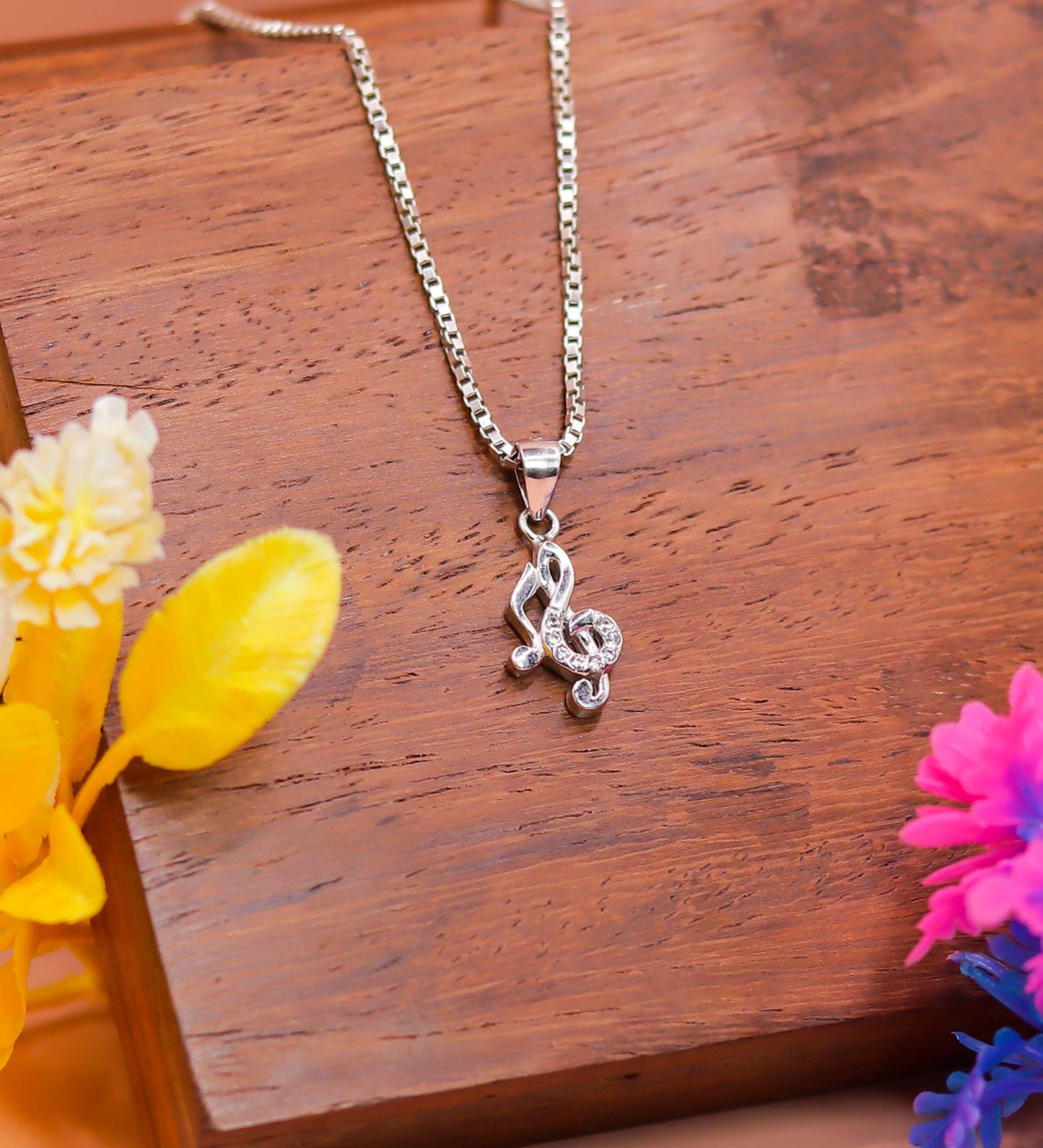 Melody Note Silver Pendant