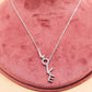 Elegant LOVE Silver Letter Pendant Chain