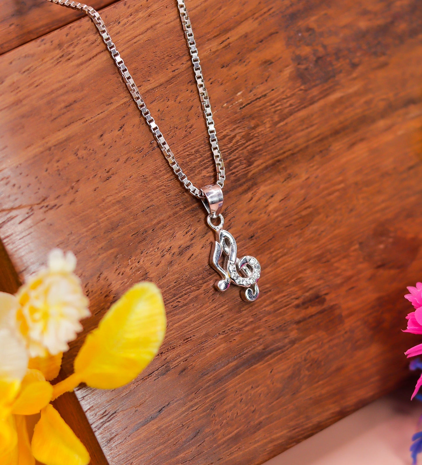 Melody Note Silver Pendant