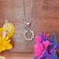 Elegant Bow Circle Pendant in 925 Sterling Silver