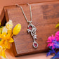 Ruby Vine Elegance Silver Pendant