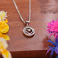 Heart-in-Circle Sparkle Pendant in 925 Sterling Silver