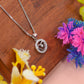 Heart-in-Circle Sparkle Pendant in 925 Sterling Silver