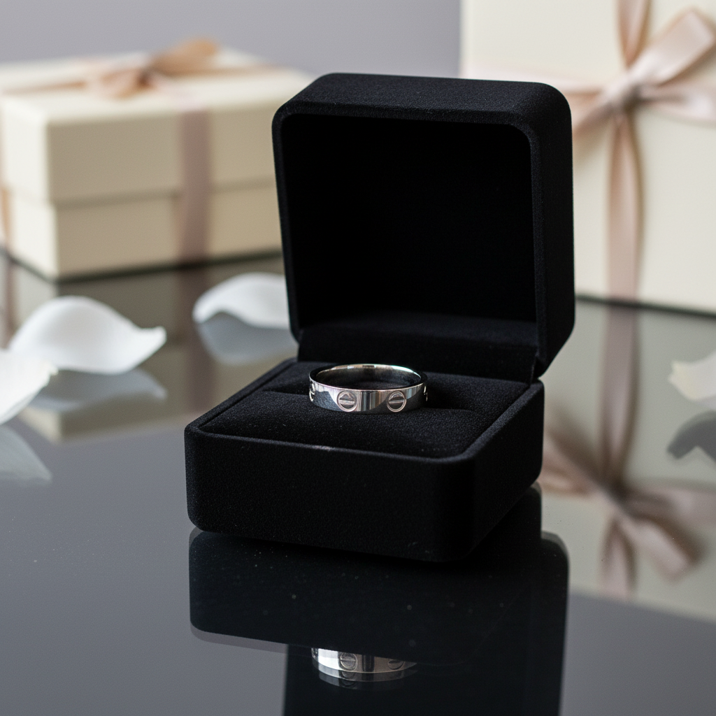 Men’s Classic Screw-Design Band Ring – Premium Silver Finish