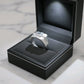 Textured High-Polish Silver Statement Ring