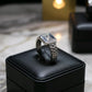 Bold Chain-Detail Silver Statement Ring