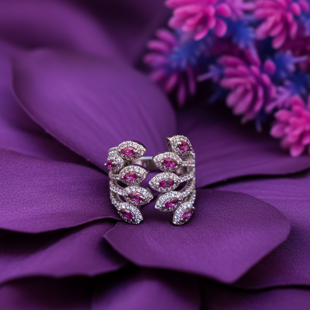 Royal Petal Pink Statement Ring