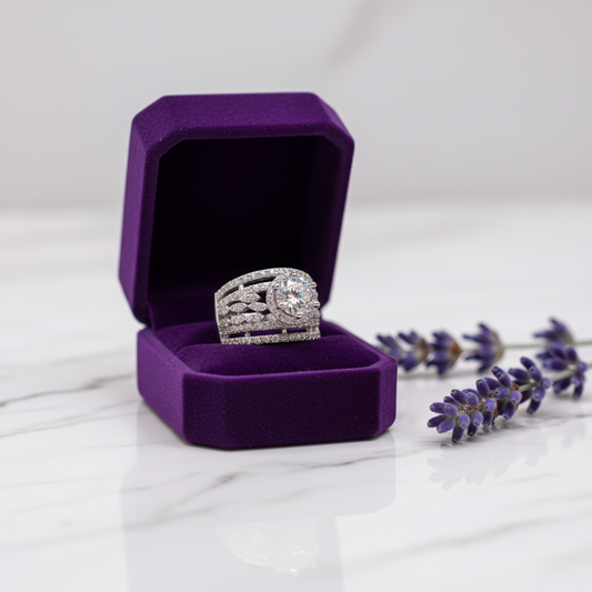 Celestial Crown Statement Silver Ring