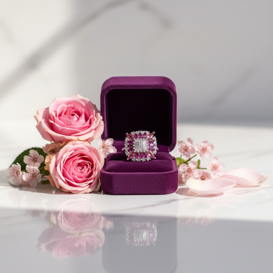 Royal Blush Ruby Statement Ring