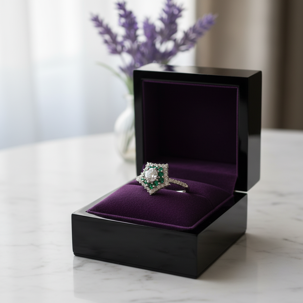 Emerald Halo Prestige Ring