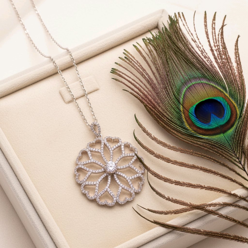 Radiant Bloom Diamond Pendant