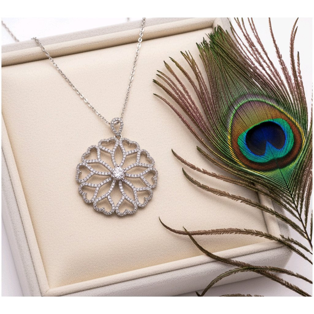 Radiant Bloom Diamond Pendant