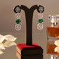 The Emerald Royale Drop Silver Earrings
