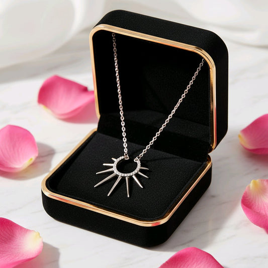 The Celestial Sunray Silver Chain Pendant