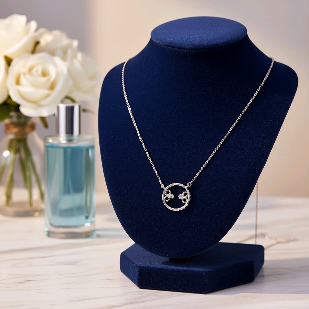 Trinity Petal Halo chain pendant