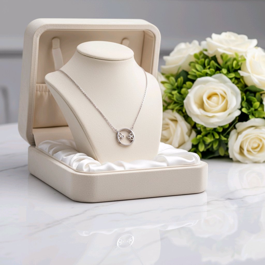 Trinity Petal Halo chain pendant