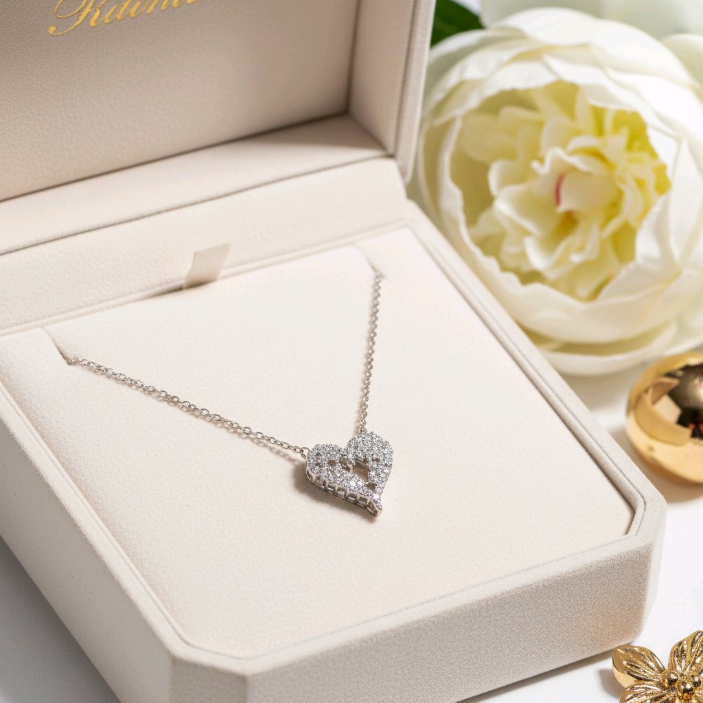 Eternal Heart Spark Silver Chain Pendant