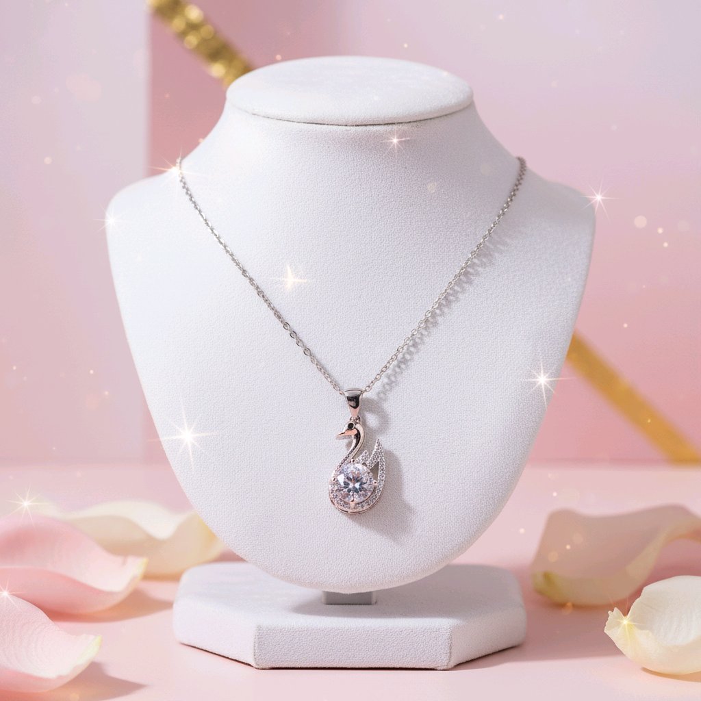 Swan of Grace Silver Chain Pendant