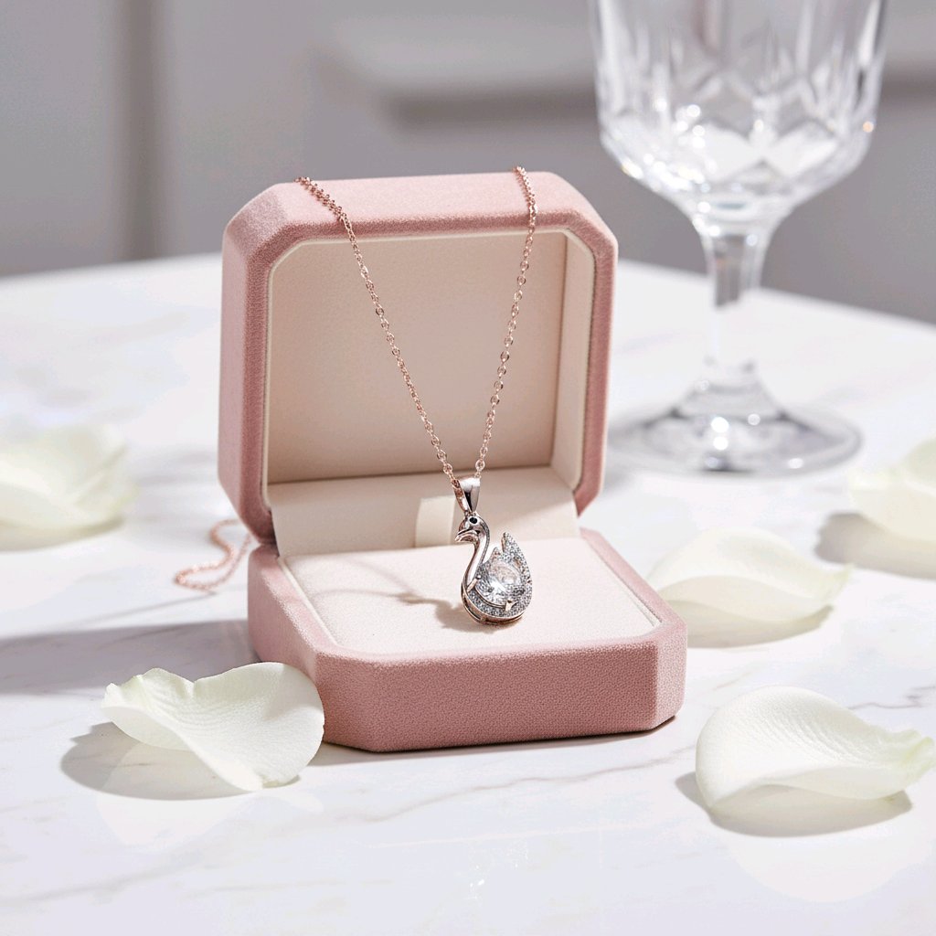 Swan of Grace Silver Chain Pendant