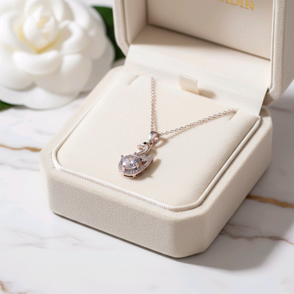 Swan of Grace Silver Chain Pendant