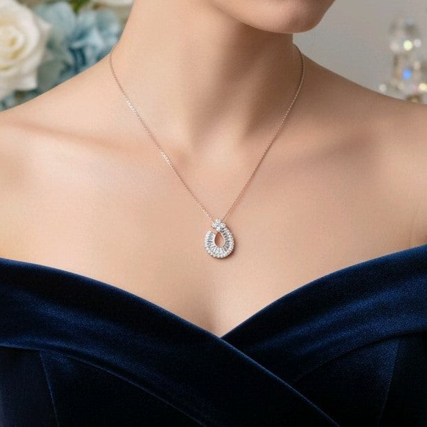 Eternal Teardrop Diamond Pendant