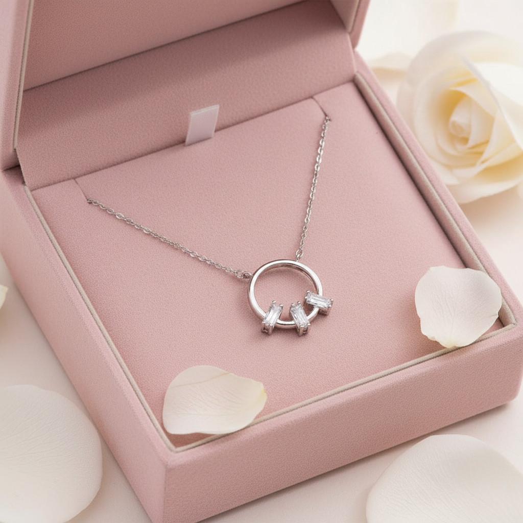 The Halo Grace Silver Chain Pendant