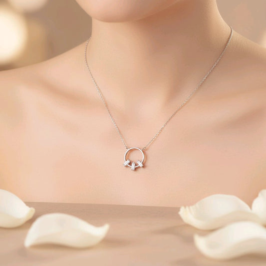 The Eterna Halo Silver Chain Pendant