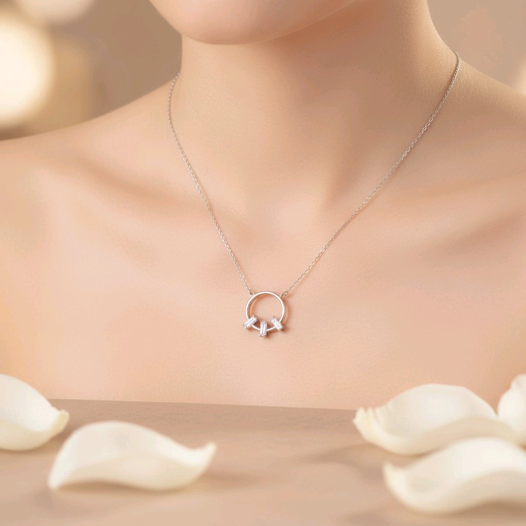 The Halo Grace Silver Chain Pendant