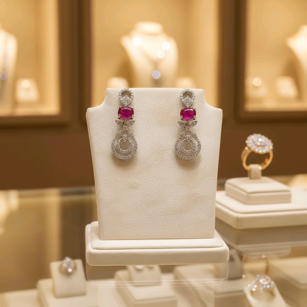 The Crimson Halo Grace Silver Earrings