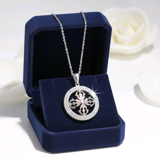 Celestial Cross Circle Pendant